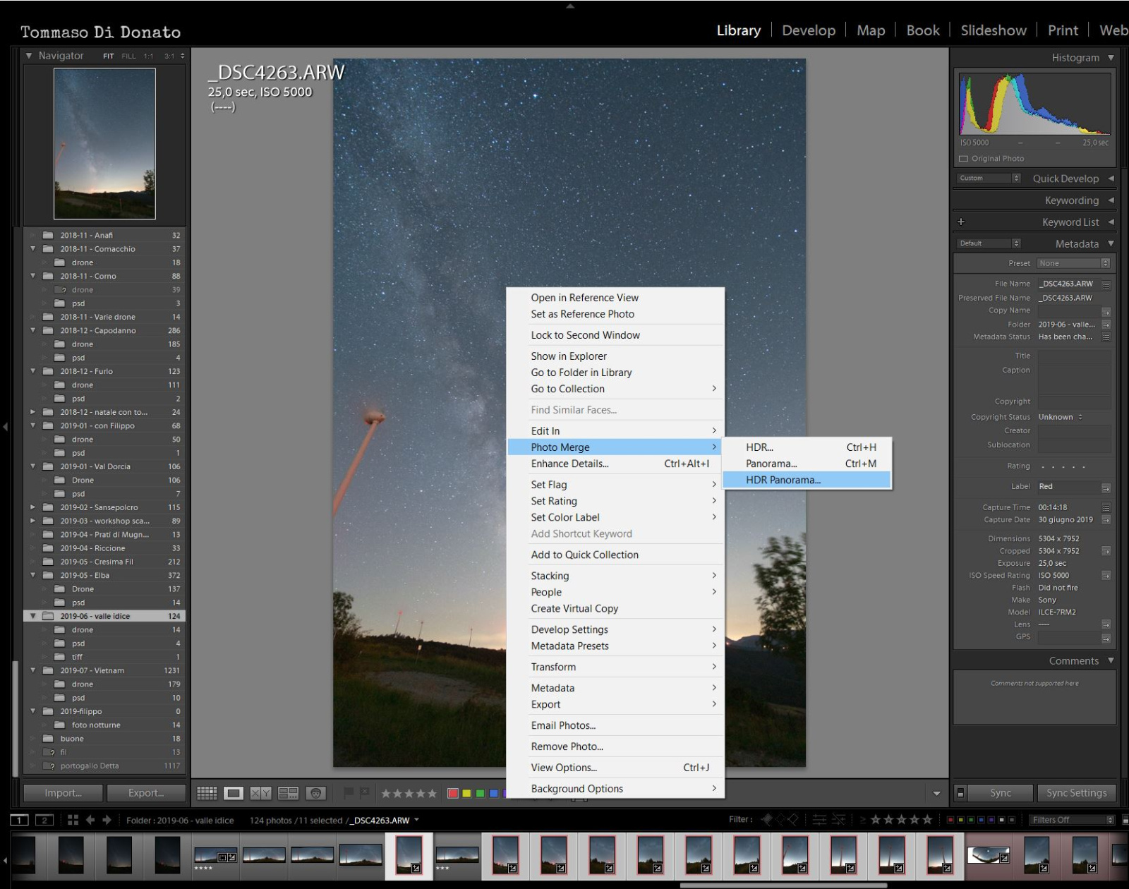 Panorama in Lightroom